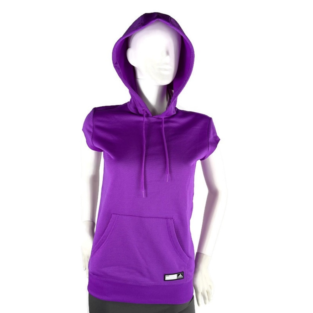 Adidas Short Sleeve Hooded Top Hoodie Women's NWT